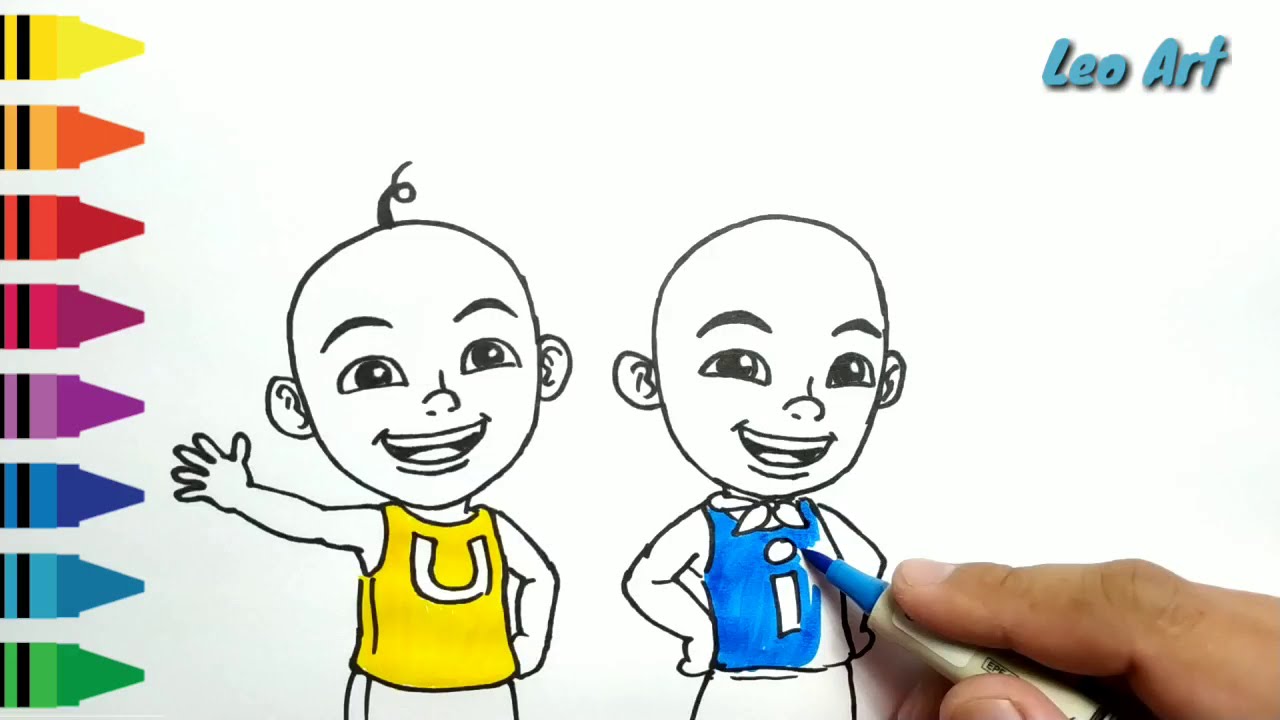 Detail Mewarnai Upin Dan Ipin Nomer 49