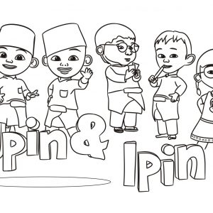 Detail Mewarnai Upin Dan Ipin Nomer 52