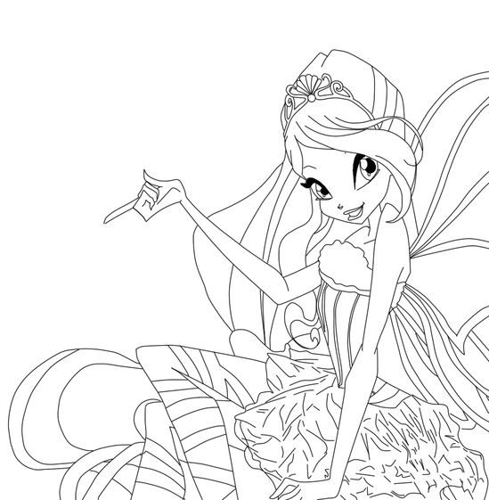 Detail Mewarnai Winx Club Nomer 17