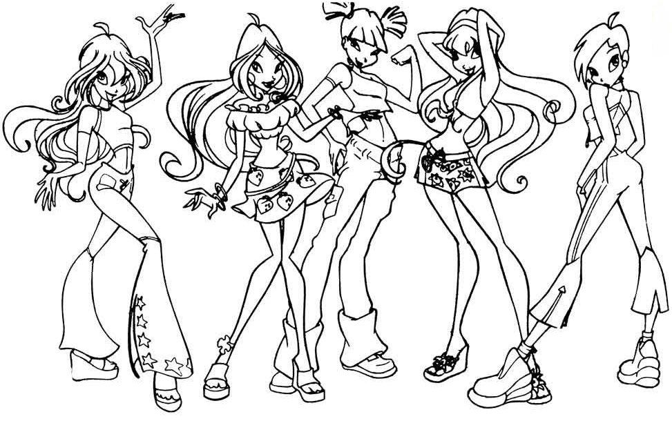 Detail Mewarnai Winx Club Nomer 24