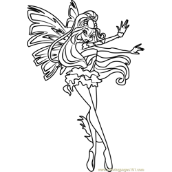 Detail Mewarnai Winx Club Nomer 48