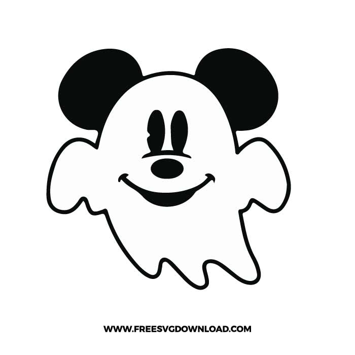 Mickey Ghost Silhouette - KibrisPDR