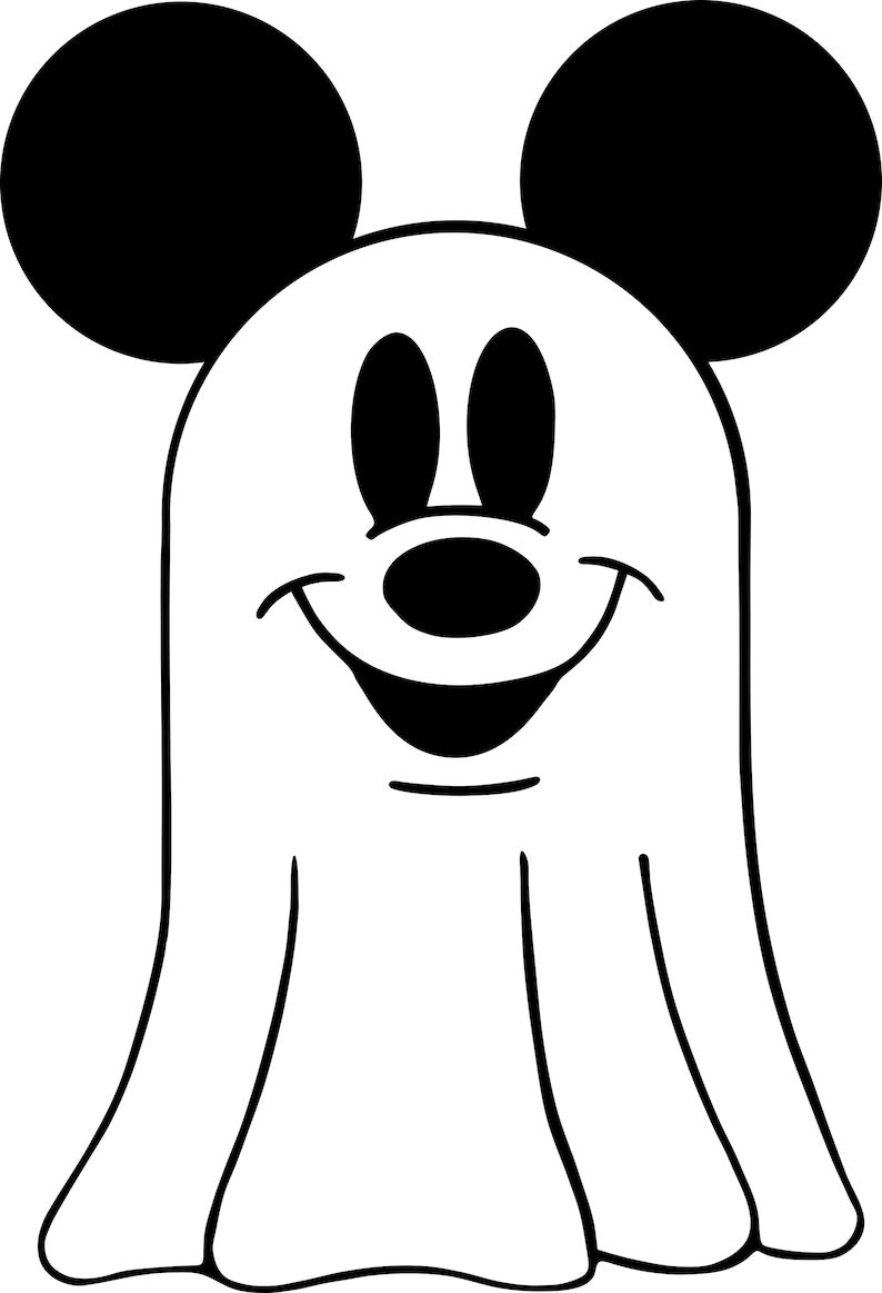 Detail Mickey Ghost Silhouette Nomer 3