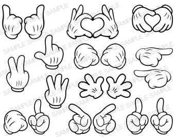 Detail Mickey Glove Clipart Nomer 19