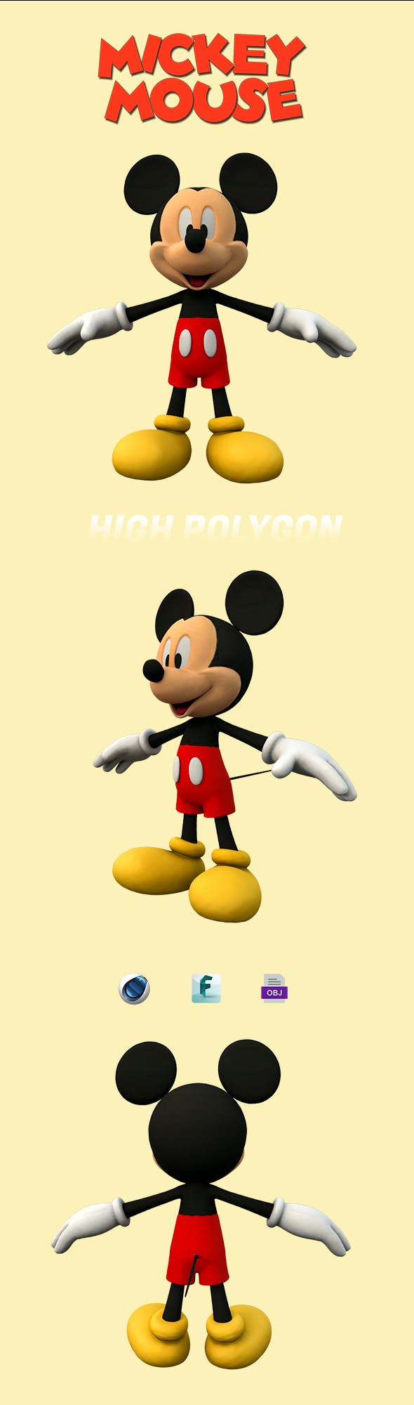 Detail Mickey Mouse 3d Nomer 50