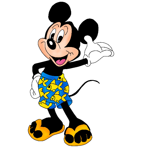 Detail Mickey Mouse Beach Clipart Nomer 15