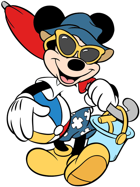 Detail Mickey Mouse Beach Clipart Nomer 6