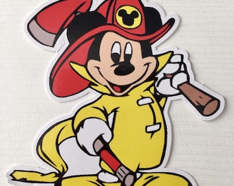 Detail Mickey Mouse Firefighter Print Nomer 30