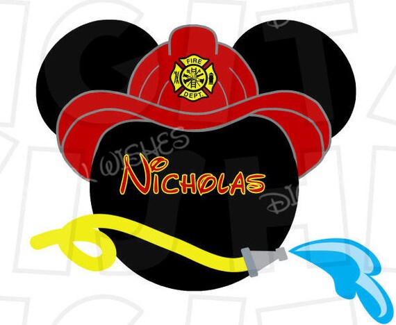 Detail Mickey Mouse Firefighter Print Nomer 33