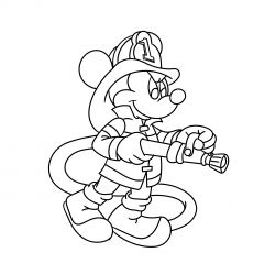 Detail Mickey Mouse Firefighter Print Nomer 35