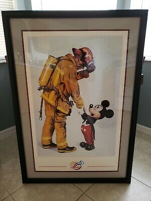 Detail Mickey Mouse Firefighter Print Nomer 4