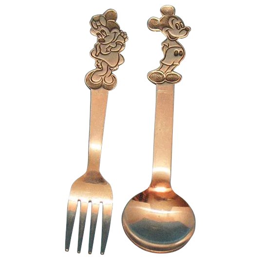 Detail Mickey Mouse Fork And Spoon Nomer 12