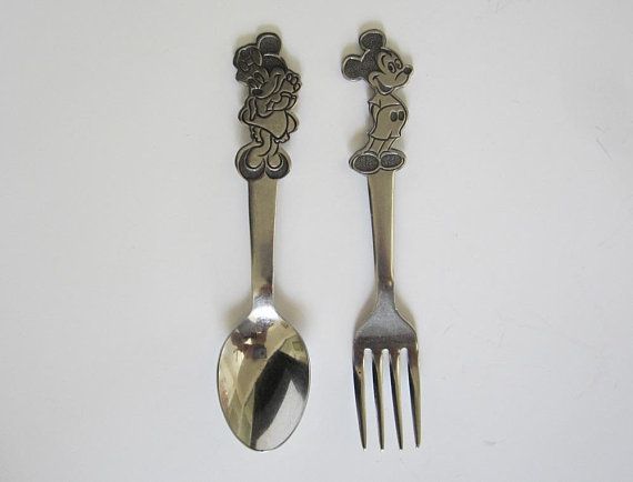 Detail Mickey Mouse Fork And Spoon Nomer 16