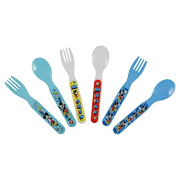 Detail Mickey Mouse Fork And Spoon Nomer 23