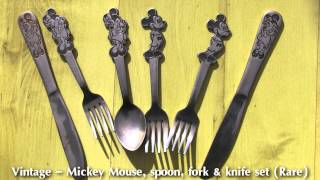 Detail Mickey Mouse Fork And Spoon Nomer 26