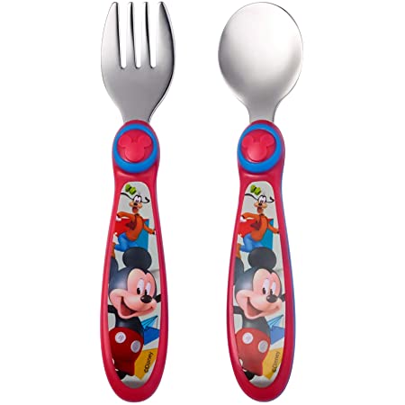 Detail Mickey Mouse Fork And Spoon Nomer 27