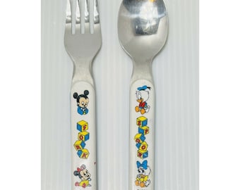 Detail Mickey Mouse Fork And Spoon Nomer 29