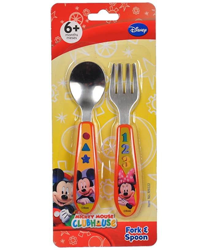 Detail Mickey Mouse Fork And Spoon Nomer 32