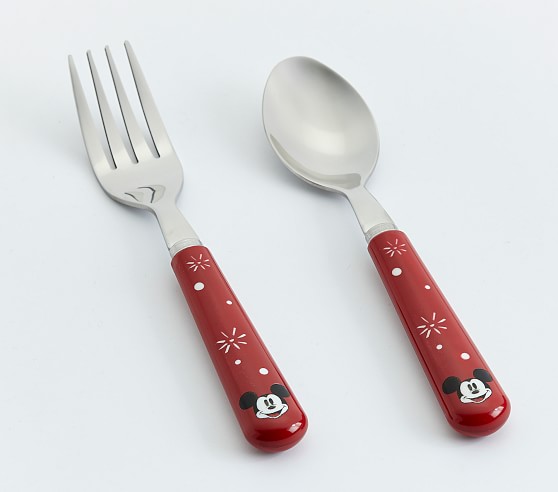 Detail Mickey Mouse Fork And Spoon Nomer 33