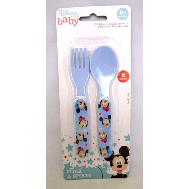 Detail Mickey Mouse Fork And Spoon Nomer 43