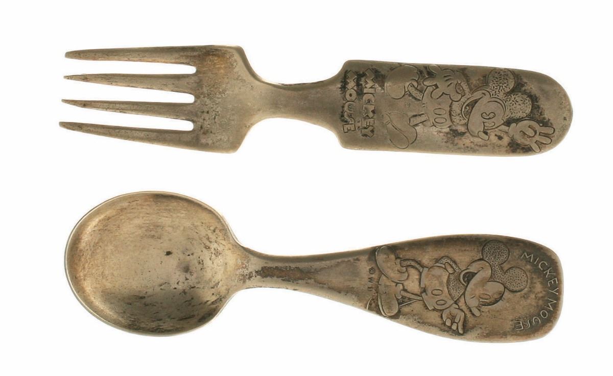 Detail Mickey Mouse Fork And Spoon Nomer 49