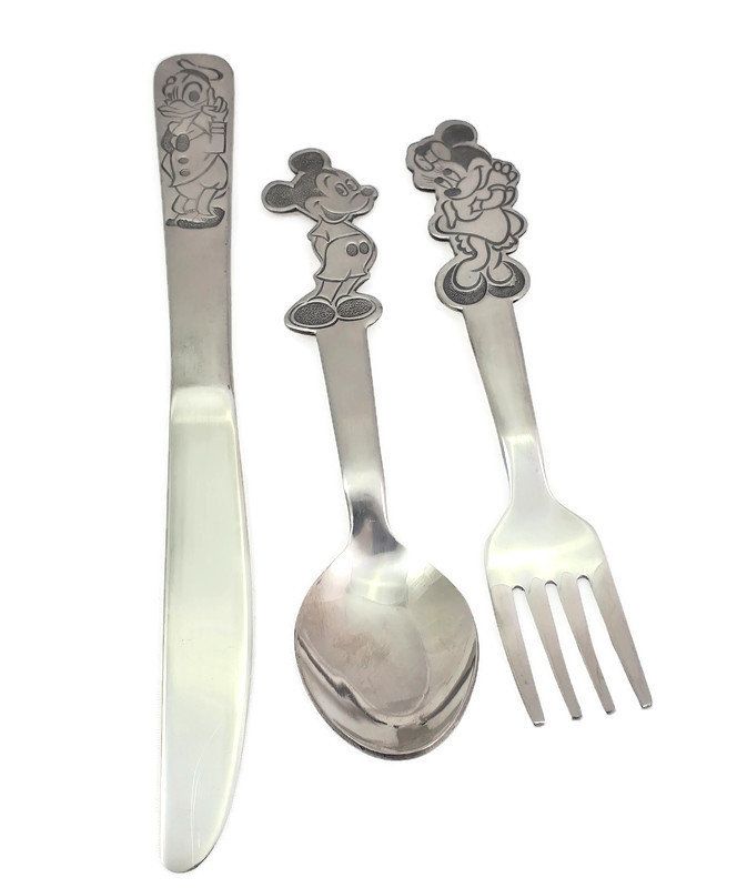 Detail Mickey Mouse Fork And Spoon Nomer 54