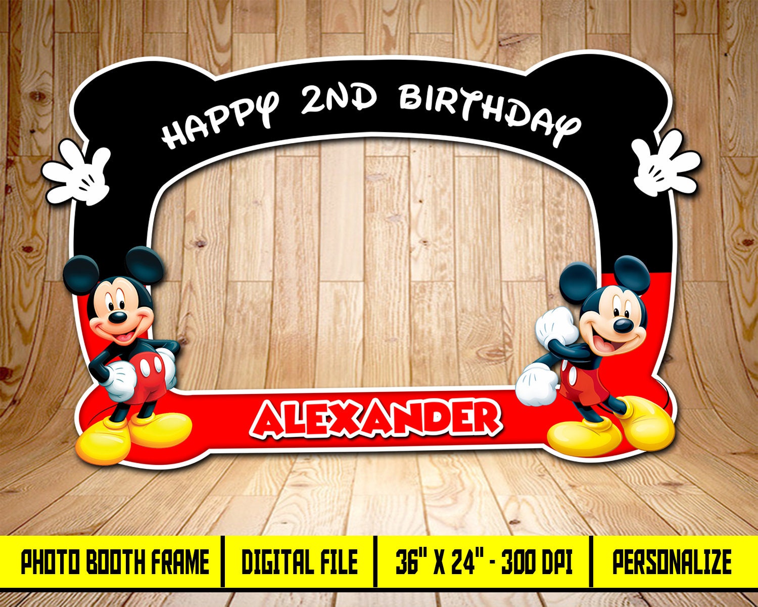 Detail Mickey Mouse Frame For Photo Booth Nomer 11