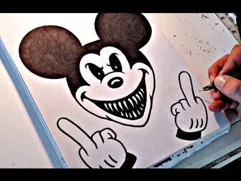 Detail Mickey Mouse Gangster Drawings Nomer 12