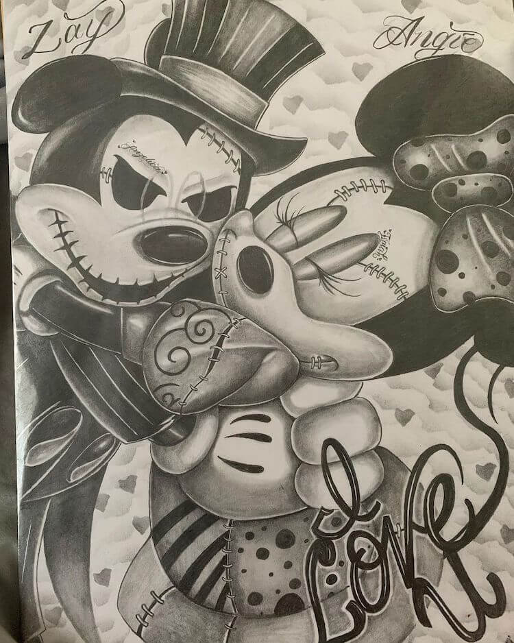 Detail Mickey Mouse Gangster Drawings Nomer 18