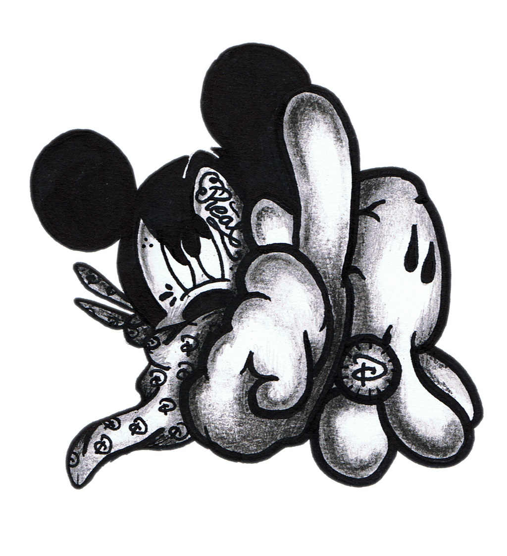 Detail Mickey Mouse Gangster Drawings Nomer 20