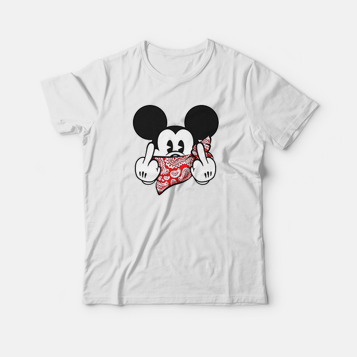 Detail Mickey Mouse Gangster Shirt Nomer 20