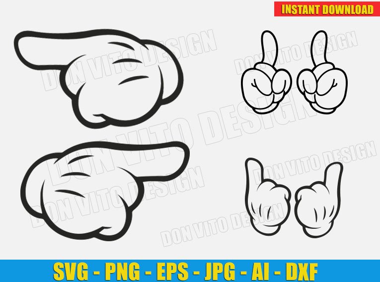 Detail Mickey Mouse Glove Clipart Nomer 24