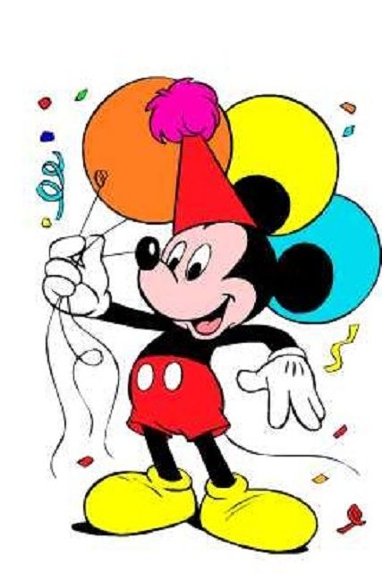 Detail Mickey Mouse Happy Birthday Clip Art Nomer 13