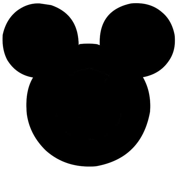 Mickey Mouse Head Clipart Black And White - KibrisPDR