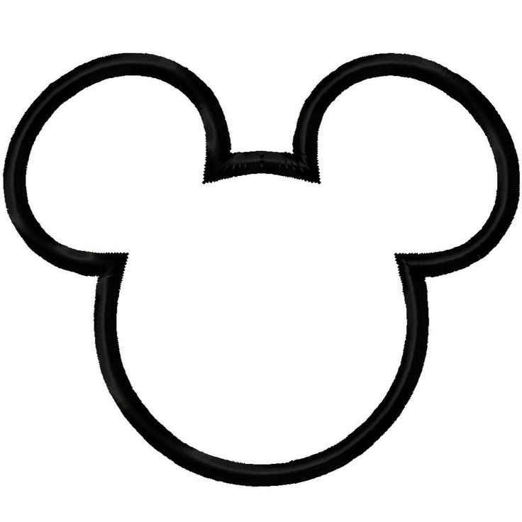 Detail Mickey Mouse Head Clipart Black And White Nomer 2