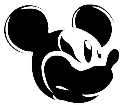 Detail Mickey Mouse Head Clipart Black And White Nomer 26