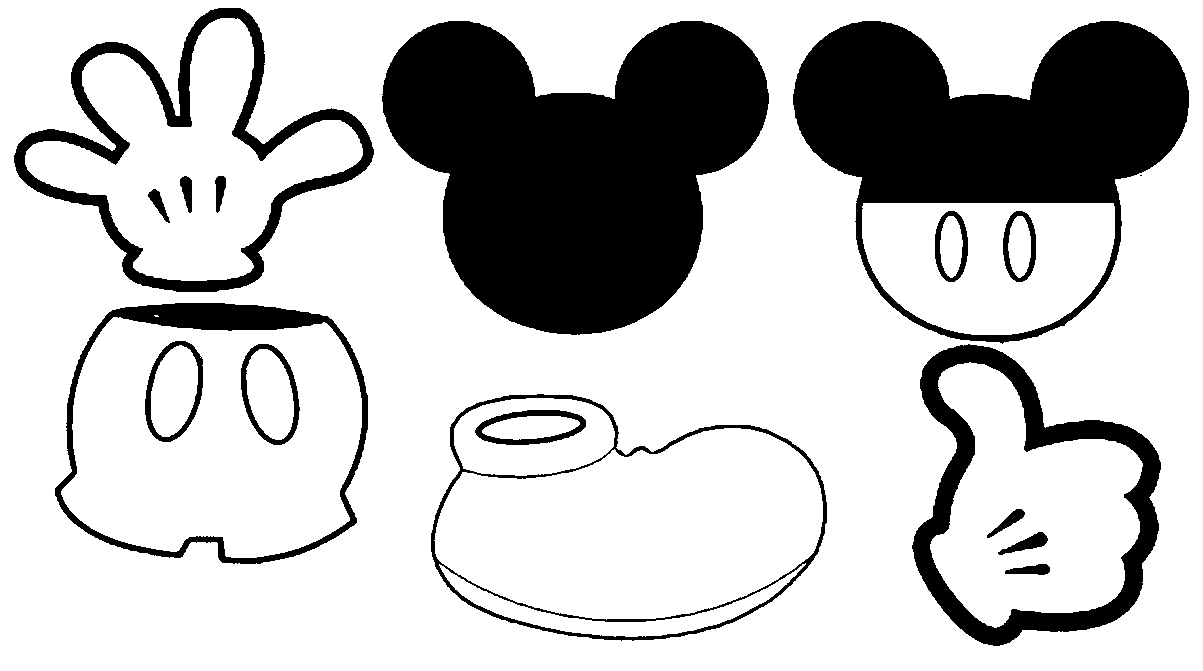 Detail Mickey Mouse Head Clipart Black And White Nomer 8