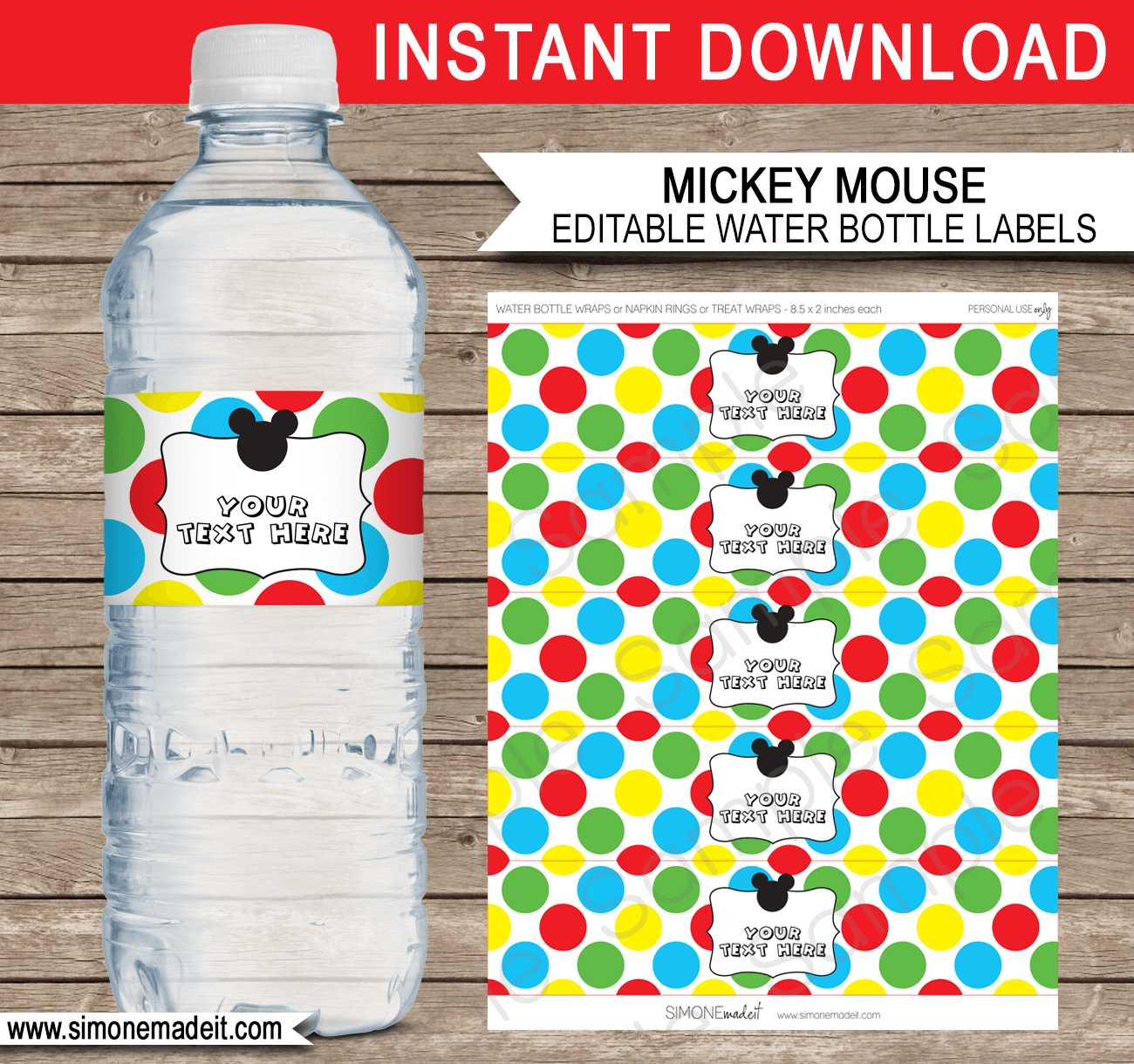 Detail Mickey Mouse Labels Free Download Nomer 48