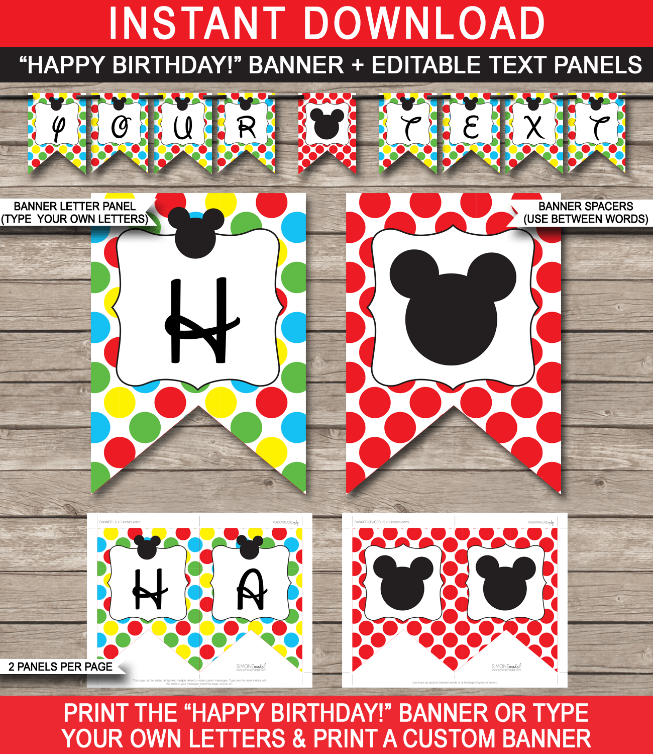 Detail Mickey Mouse Labels Template Nomer 34