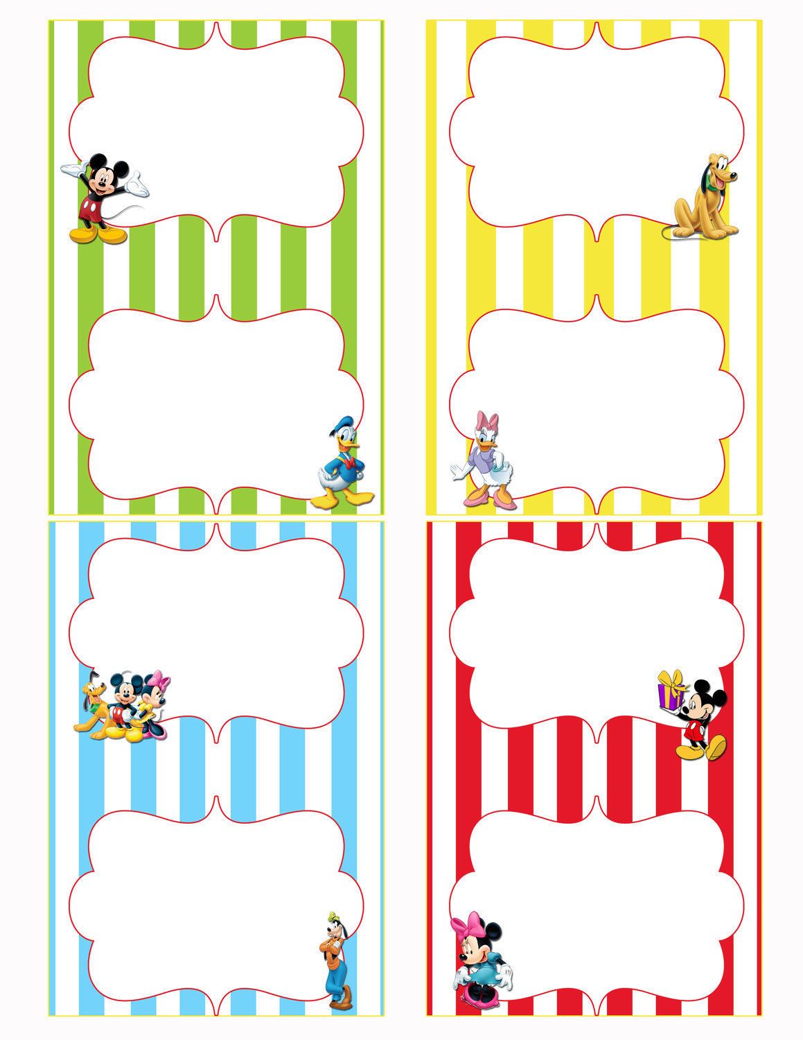 Detail Mickey Mouse Labels Template Nomer 10