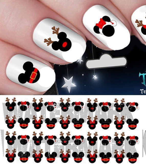 Detail Mickey Mouse Nail Art Stickers Nomer 21