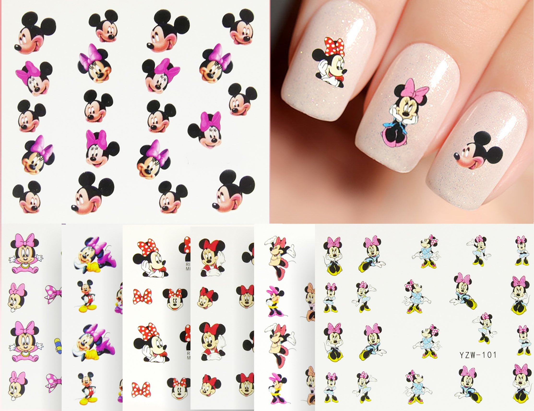 Detail Mickey Mouse Nail Art Stickers Nomer 8