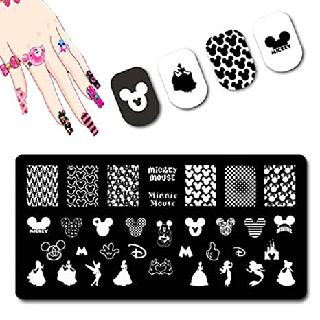 Detail Mickey Mouse Nail Stamp Plate Nomer 13