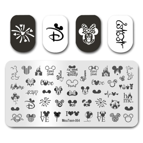 Detail Mickey Mouse Nail Stamp Plate Nomer 16