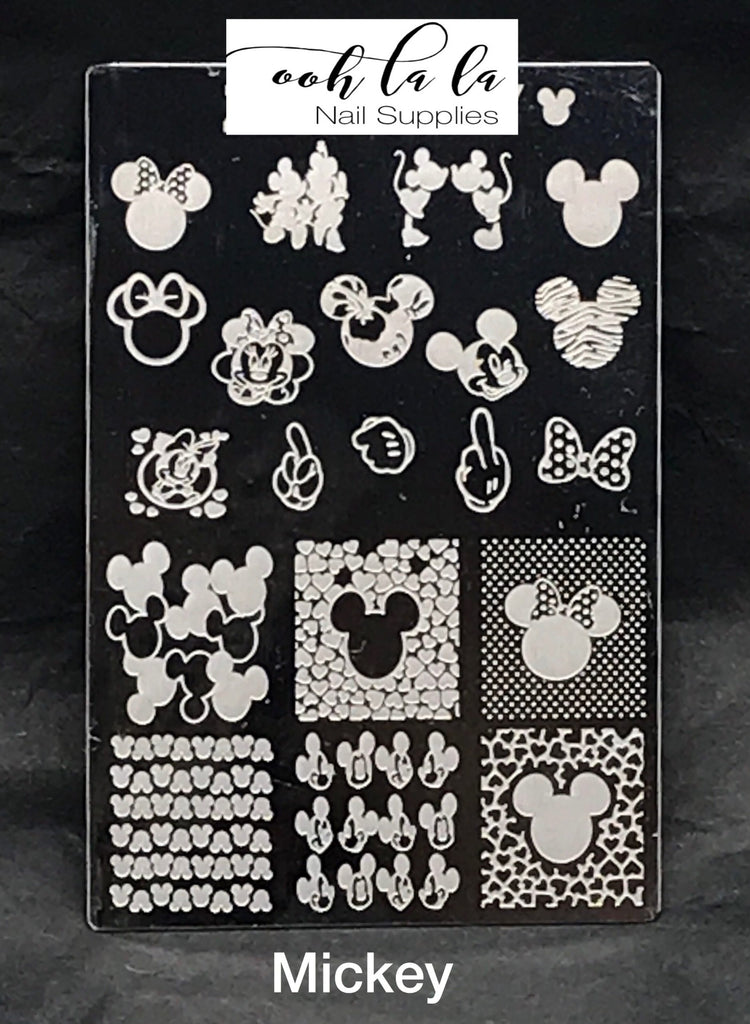 Detail Mickey Mouse Nail Stamp Plate Nomer 18