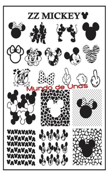 Detail Mickey Mouse Nail Stamp Plate Nomer 25