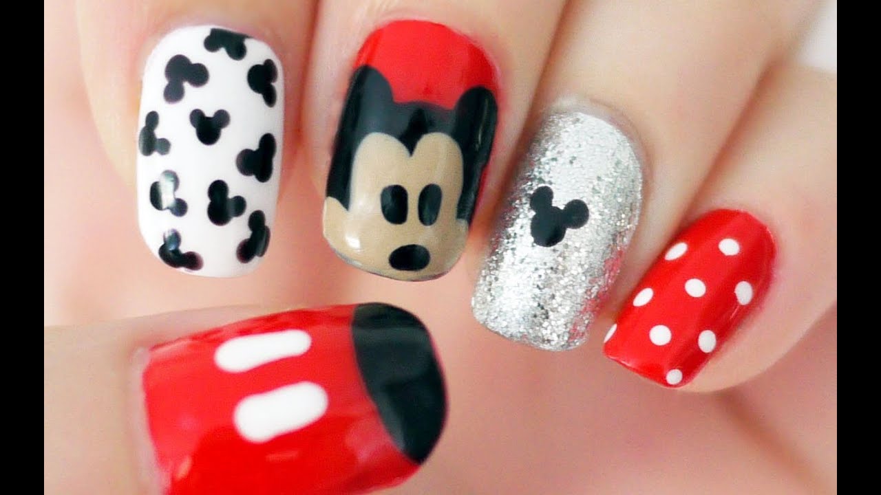 Detail Mickey Mouse Nails Design Nomer 24