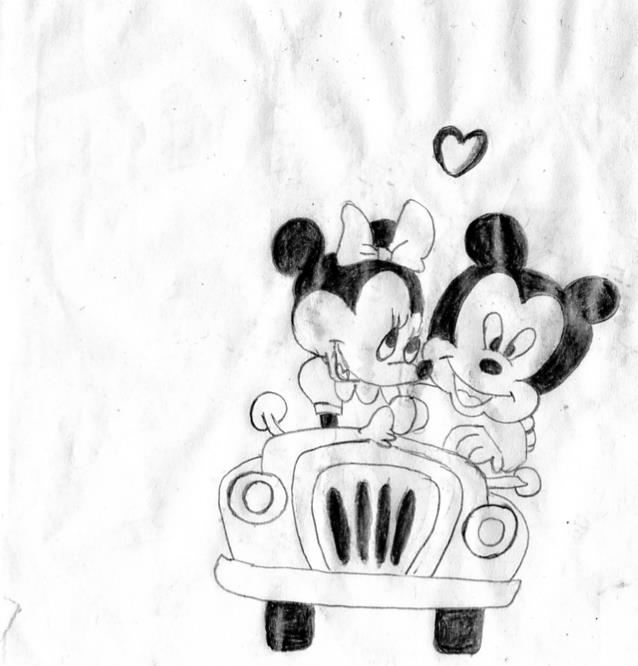 Detail Mickey Mouse Pencil Sketch Nomer 14