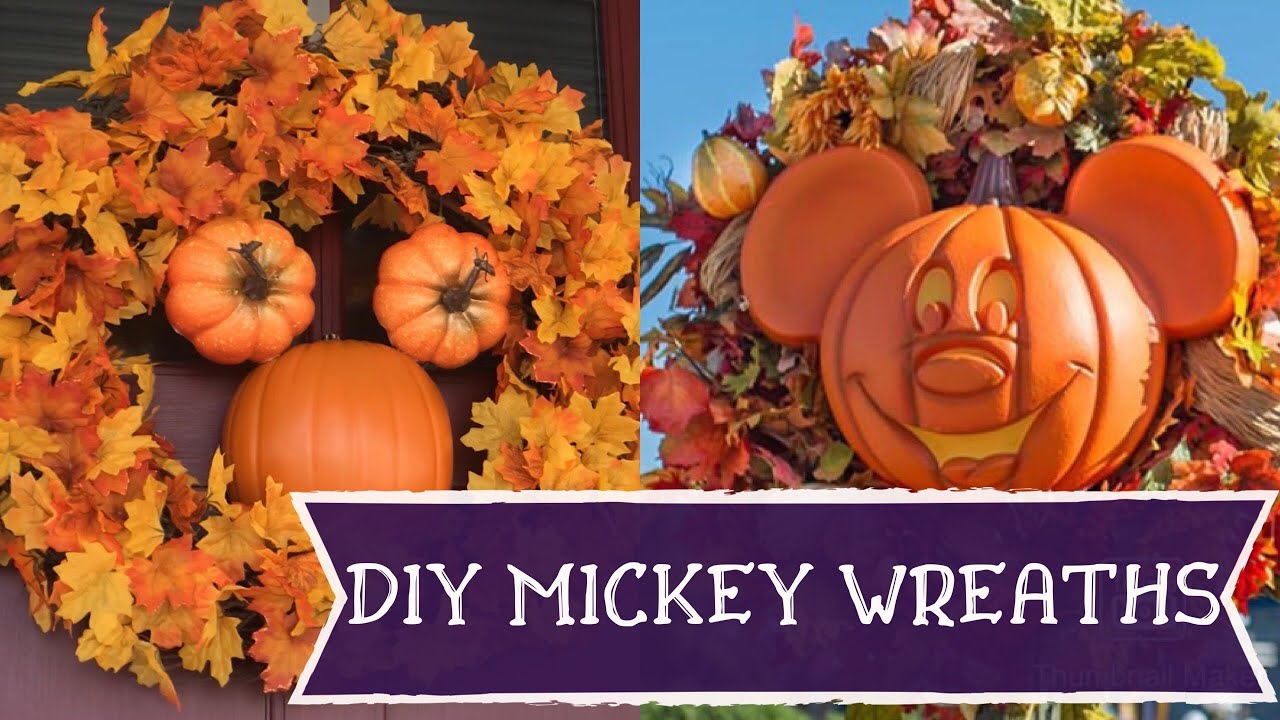 Detail Mickey Mouse Pumpkin Wreath Nomer 24