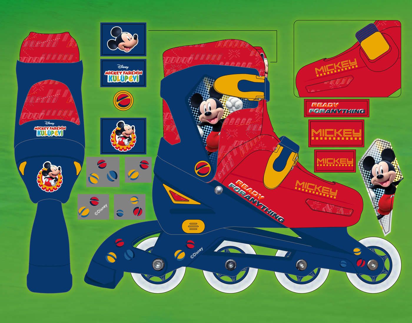 Detail Mickey Mouse Roller Skates Nomer 22